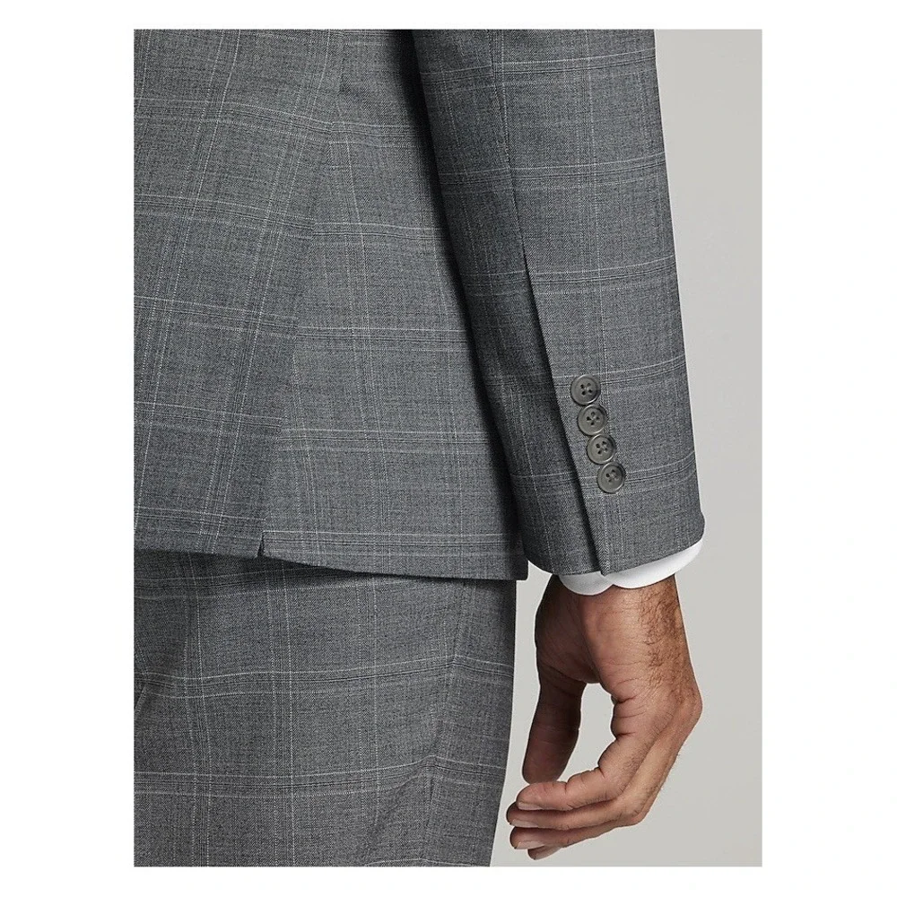 Jos. A Bank 2 Piece Suit Executive Collection Tailored Fit 100% Wool Grey $475 *